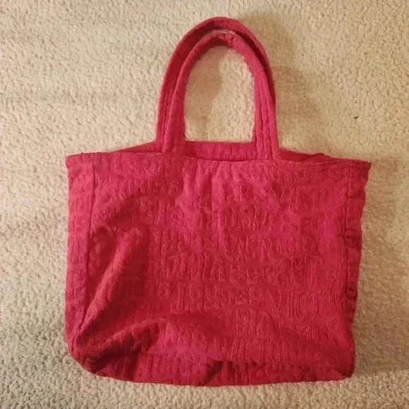 Victoria's Secret Textured Pink Tote Bag - Picture 2 of 7